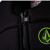 Ronix Volcom Impact Wake Vest 2022 - A black vest with a white logo on the chest and red accents around the zipper.