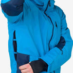 Rossignol All Speed Insulated Jacket 2022-2023 - A bright blue jacket with a black zipper and two zippered pockets on either side.