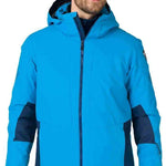 Rossignol All Speed Insulated Jacket 2022-2023 - A bright blue jacket with a black zipper and two zippered pockets on either side.