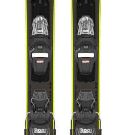 Rossignol Experience 78 CA System Ski with XP 11 Ski Bindings - A pair of skis and bindings, featuring a dark green base color with yellow accents.