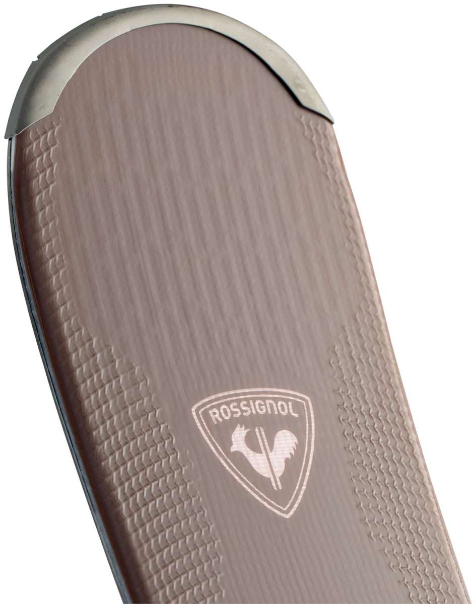 Rossignol Experience 82 Skis with X11 Bindings 2023 - A pair of skis with a brown base and white lettering, featuring the Rossignol logo on the top.