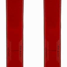 Rossignol Experience 86 Basalt Skis 2023 - A pair of skis with a black top sheet and red accents, featuring a distinctive basalt pattern on the sides.