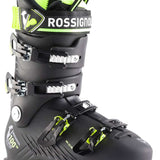 Rossignol Hi-Speed 100 HV Ski Boots 2024 - Black ski boots with white lettering and a silver buckle on the side.