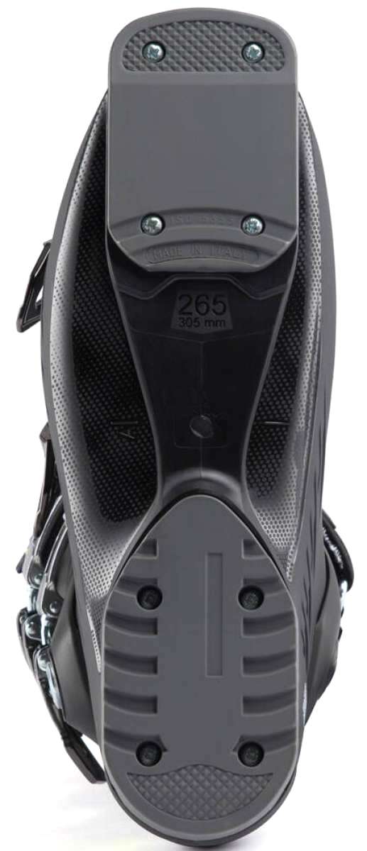 Rossignol Hi-Speed Pro 100 MV Ski Boots 2024 - Black ski boots with a textured pattern on the toe and heel areas.