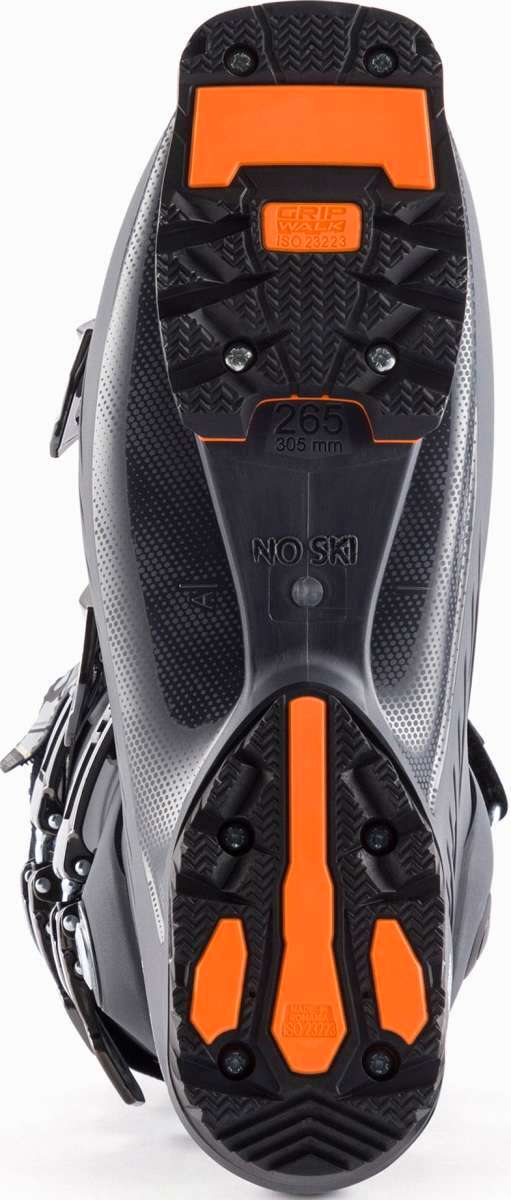 Rossignol Hi Speed Proheat 110 MV GW Ski Boot 2023 - Black ski boot with a textured pattern on the toe and heel areas.