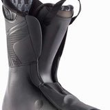 Rossignol Hi Speed Proheat 110 MV GW Ski Boot 2023 - A black ski boot with a textured pattern on the upper portion and a strap that runs across the top of the foot.