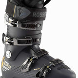 Rossignol Hi Speed Proheat 110 MV GW Ski Boot 2023 - Black ski boot with a gray strap and silver buckles.