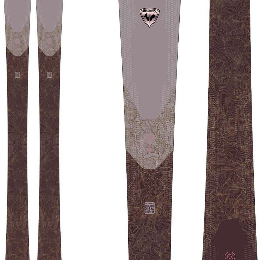 Rossignol Ladies Experience 86 Basalt Ski 2023 - A brown ski with a basalt pattern and a black logo at the top.