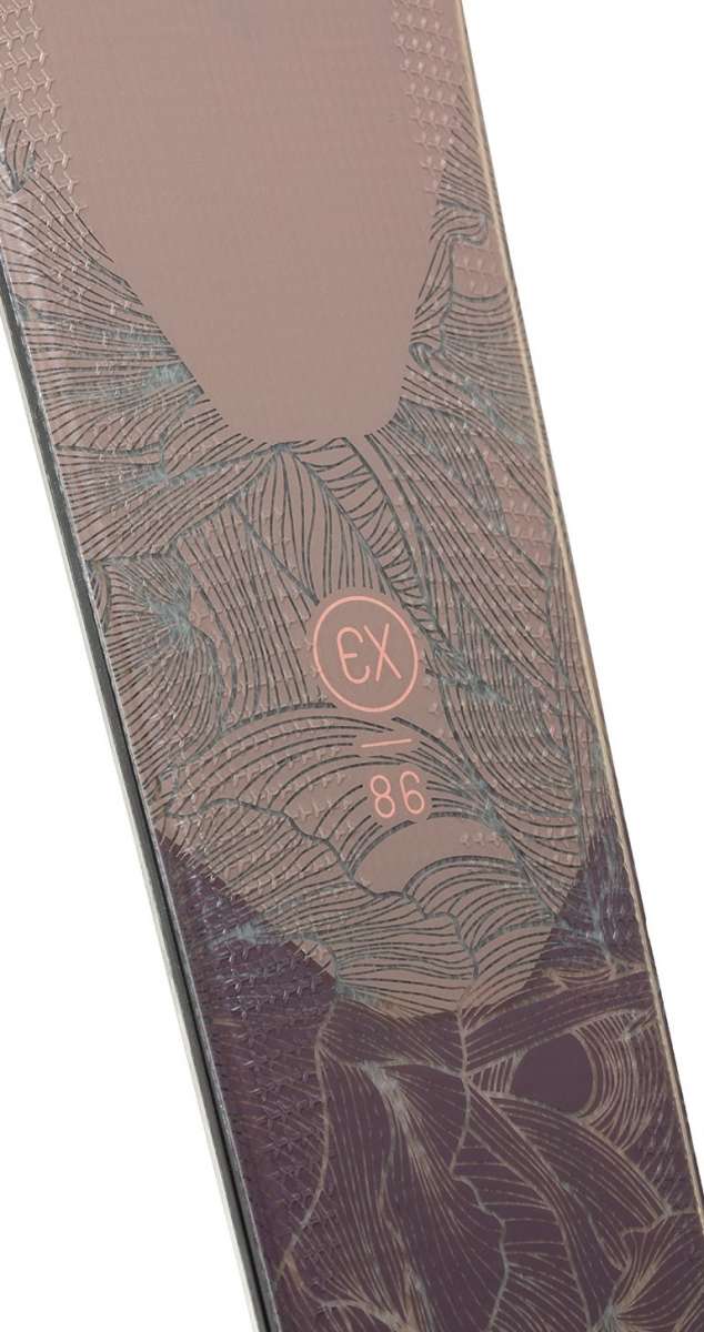 Rossignol Ladies Experience 86 Basalt Ski 2023 - A brown ski with a basalt top sheet and subtle blue accents.