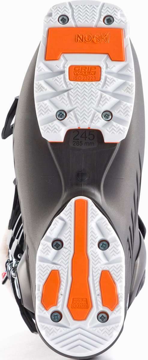 Rossignol Ladies Pure Heat GW Ski Boot 2022-2023 - A white and orange ski boot with a textured, rubberized toe cap.