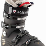 Rossignol Ladies Pure Heat GW Ski Boot 2022-2023 - A black ski boot with a white fur lining visible inside the top of the boot.