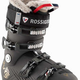 Rossignol Ladies Pure Heat GW Ski Boot 2022-2023 - A black ski boot with a white fur lining visible inside the top of the boot.