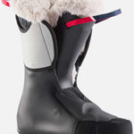 Rossignol Women's Pure Pro Heat 100 Ski Boots 2023 - Black ski boots with a white logo on the side and silver buckles.