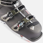 Rossignol Women's Pure Pro Heat 100 Ski Boots 2023 - Black ski boots with silver buckles and straps.
