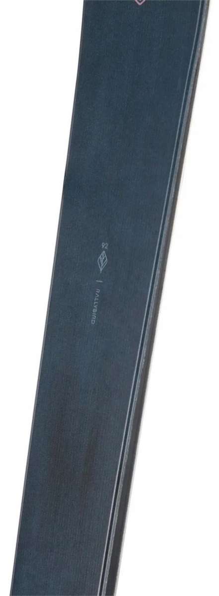 Rossignol Women's Rallybird 92 Ski 2024 - A dark gray ski with a subtle pink logo at the top.