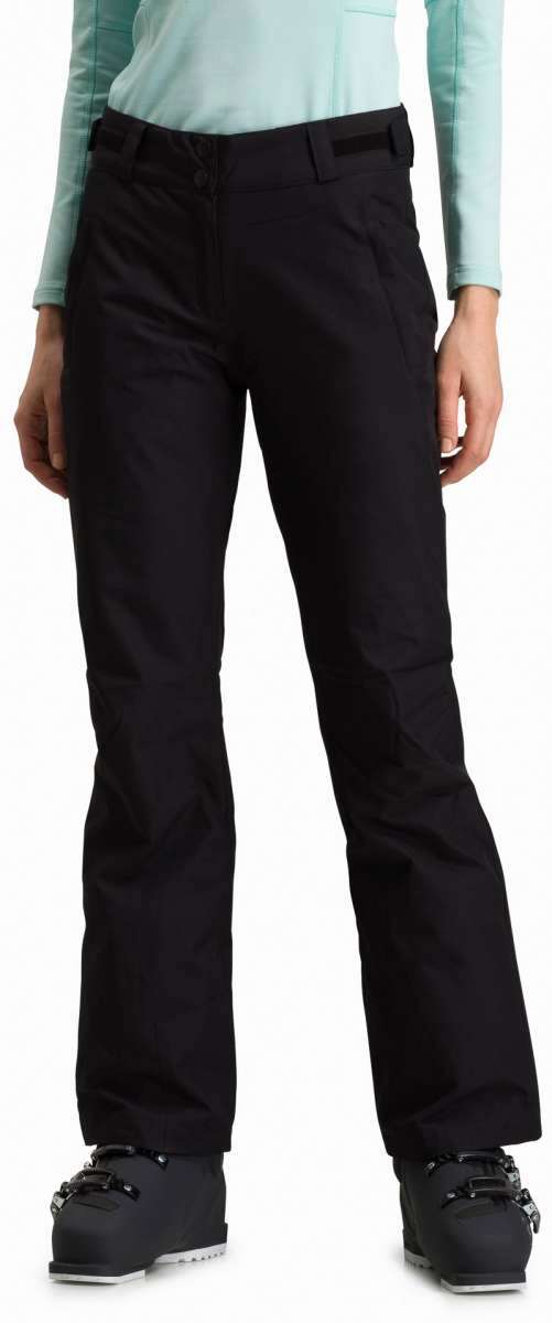 Rossignol Ladies Rapide Insulated Pant 2022-2023 - Black insulated ski pants with a zippered pocket on the side of one leg.
