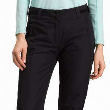 Rossignol Ladies Rapide Insulated Pant 2022-2023 - Black insulated ski pants with a zippered pocket on the side of one leg.