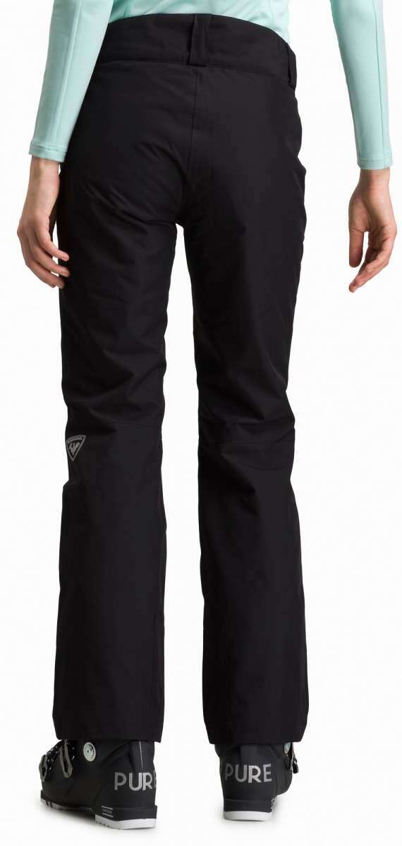 Rossignol Ladies Rapide Insulated Pant 2022-2023 - Black insulated ski pants with a zippered pocket on the side of one leg.