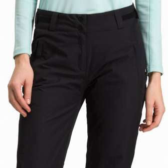 Rossignol Rapide Ladies Insulated Pant 2024 - Black snow pants with a subtle white stripe on the side of one leg.