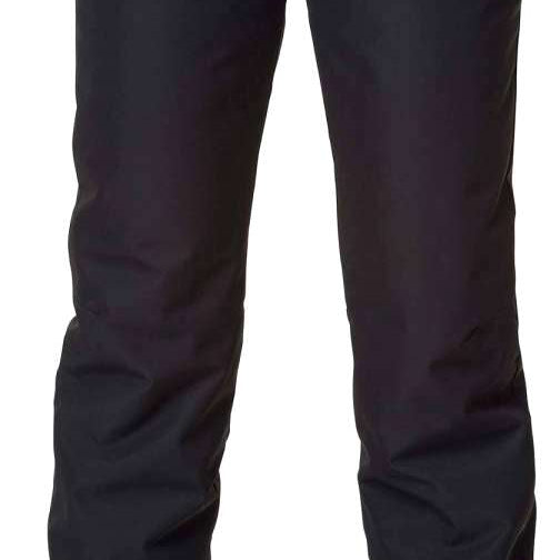 Rossignol Rapide Ladies Insulated Pant 2024 - Black insulated ski pants with a zippered pocket on the right thigh and two belt loops at the waist.