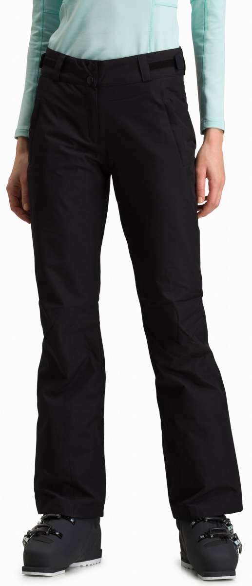 Rossignol Rapide Ladies Insulated Pant 2024 - Black insulated ski pants with a zippered pocket on the side of one leg.