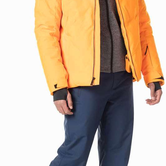 Rossignol Siz Insulated Pant 2024 - Black insulated ski pants with a zippered ankle pocket and black elastic waistband.