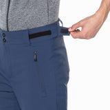 Rossignol Siz Insulated Pant 2024 - A pair of navy blue snow pants with a black zipper and two black snap buttons on the waistband.
