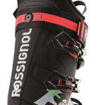 Rossignol Speed 120 Ski Boots 2022-2023 - Black ski boots with white lettering and a red stripe on top.