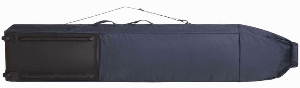 Rossignol Strato Extendable Wheely 2 Pairs Ski Bag - 2024 model ski bag with a sleek black design and silver hardware accents.