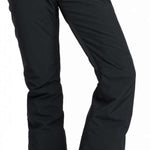Roxy Junior's Backyard Insulated Pant 2024 - Black snow pants with a subtle white stripe on the side of one leg.