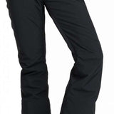 Roxy Junior's Backyard Insulated Pant 2024 - Black snow pants with a subtle white stripe on the side of one leg.