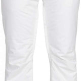 Roxy Junior's Backyard Insulated Pant 2024 - White snow pants with a slight sheen and two zippered pockets on the side.