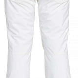Roxy Junior's Backyard Insulated Pant 2024 - White snow pants with a small black logo on the left leg.