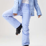 Roxy Junior's Backyard Insulated Pant 2024 - Light blue snow pants with a subtle white stripe on the side of one leg.
