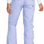 Roxy Junior's Backyard Insulated Pant 2024 - A pair of light blue snow pants with a subtle pattern and multiple pockets on the back.