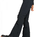 Roxy Junior's Backyard Insulated Pant 2024 - Black snow pants with a subtle white logo on the left leg.