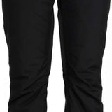 Roxy Junior's Backyard Insulated Pant 2024 - Black insulated ski pants with a subtle snowflake pattern on the left leg.