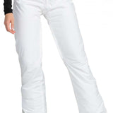Roxy Junior's Backyard Insulated Pant 2024 - White snow pants with a subtle pattern of small, dark gray dots on the upper thigh area.