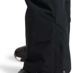 Roxy Junior's Backyard Insulated Pant 2024 - Black snow pants with a subtle white stripe on the side of one leg.