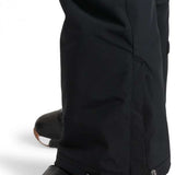 Roxy Junior's Backyard Insulated Pant 2024 - Black snow pants with a subtle white stripe on the side of one leg.