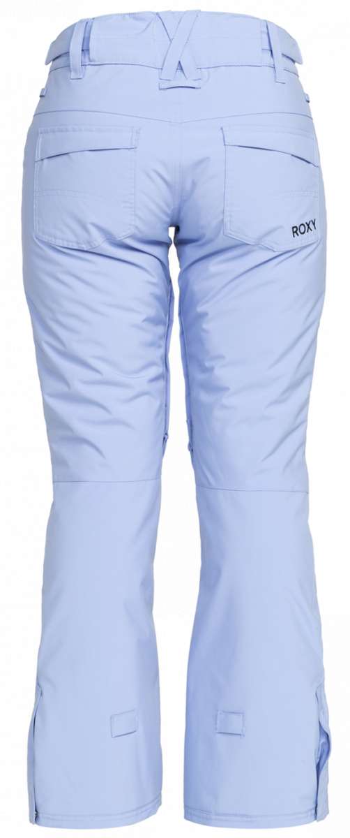 Roxy Junior's Backyard Insulated Pant 2024 - Light blue snow pants with a subtle pattern of small, darker blue dots on the left leg.