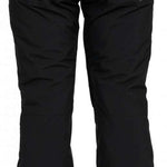 Roxy Junior's Backyard Insulated Pant 2024 - Black snow pants with a subtle white logo on the left thigh and adjustable Velcro straps at the waist.