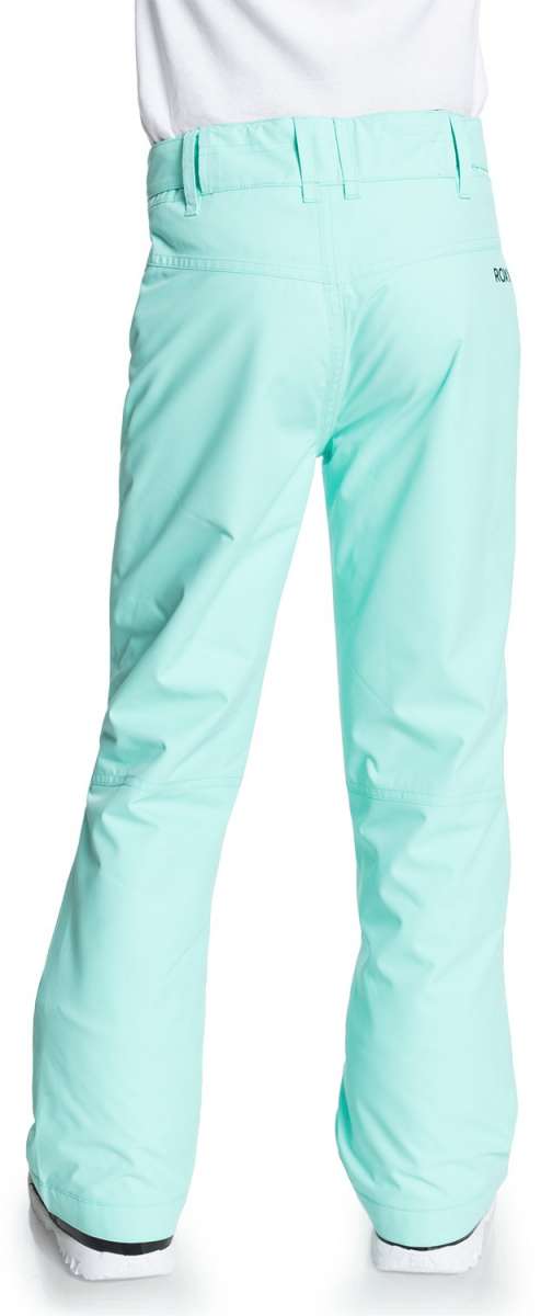 Roxy Junior's Backyard Insulated Pants 2022 - Light blue snow pants with a small black logo on the left hip.
