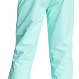 Roxy Junior's Backyard Insulated Pants 2022 - Light blue snow pants with a small black logo on the left hip.