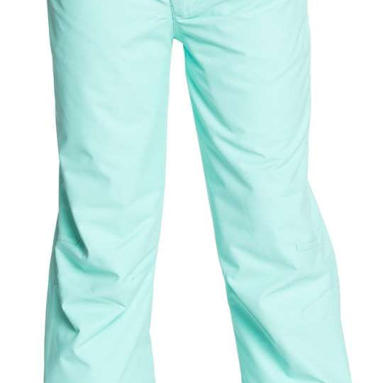 Roxy Junior's Backyard Insulated Pants 2022 - Light blue snow pants with a subtle floral pattern on the side pockets and belt loops.