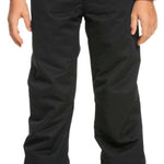 Roxy Junior's Diversion Insulated Pants 2024 - Black insulated pants with a subtle snowflake pattern on the left leg.
