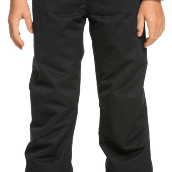 Roxy Junior's Diversion Insulated Pants 2024 - Black insulated pants with a subtle snowflake pattern on the left leg.