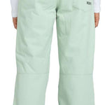 Roxy Junior's Diversion Insulated Pants 2024 - Black snow pants with a subtle floral pattern on the back pocket.