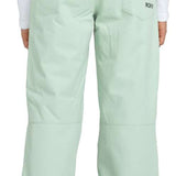 Roxy Junior's Diversion Insulated Pants 2024 - Black snow pants with a subtle floral pattern on the back pocket.