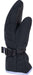 Roxy Junior's Jetty Solid Mittens - Mittens are solid black with a white trim and a strap closure on the wrist.